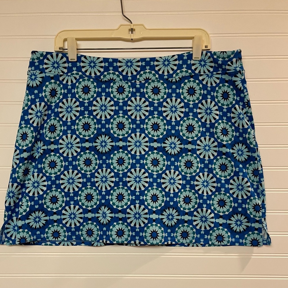 Tranquility XXL Women's Skort Skirt Geometric Pull On Stretch Golf Tennis